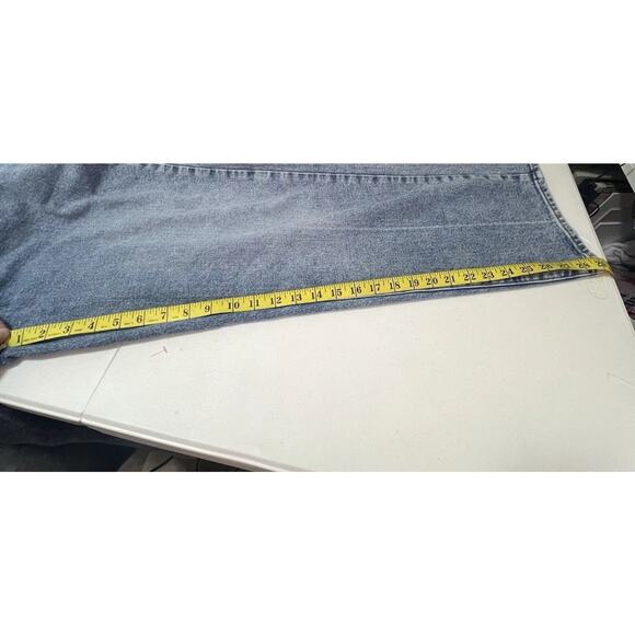 Talbots Women’s Distressed Size 10 High Wast Relaxed Fit Straight Leg Blue Jeans - Picture 8 of 10